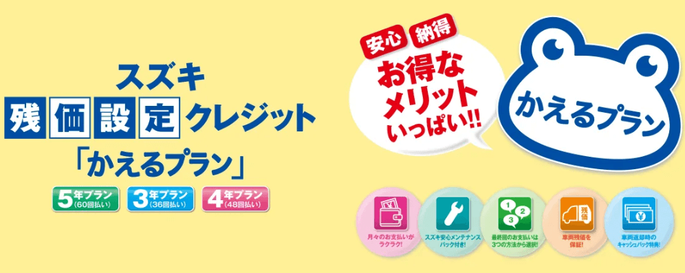 スズキ残価設定クレジット（公式サイトの引用）