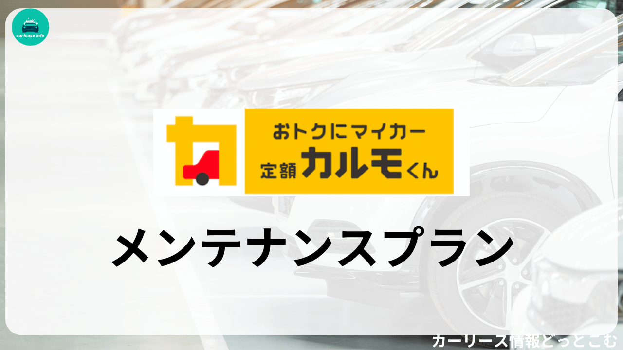 定額カルモくんのメンテナンスプラン